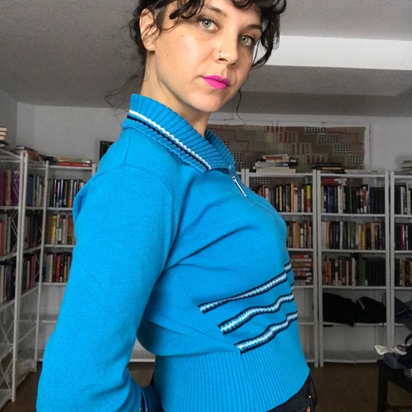 Vintage Zip-Up Sweater Top - Picture 8 of 8